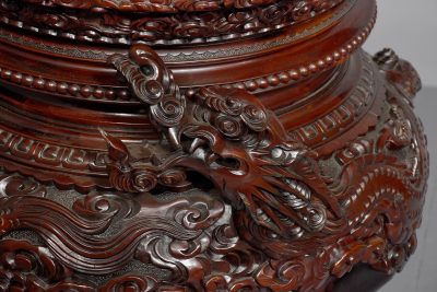 Meiji Period Carved Jardinière of Generous Proportions - Image 6