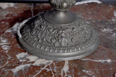 Pair of White Metal Urn Lamps - Image 8