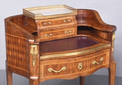 Louis XV Style Ormolu Mounted Walnut Ladies Writing Desk - Image 2