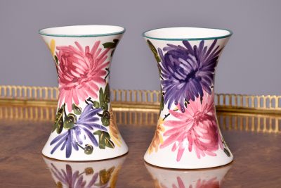 Pair of Hand Painted Wemyss Beaker Vases - Image 2
