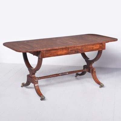 Exceptional Quality Inlaid Figured Mahogany George III Sofa Table - Image 6