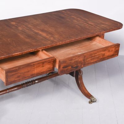 Exceptional Quality Inlaid Figured Mahogany George III Sofa Table - Image 7