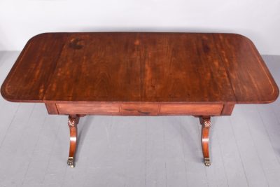 Exceptional Quality Inlaid Figured Mahogany George III Sofa Table - Image 10