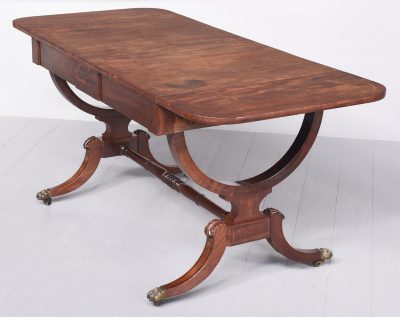 Exceptional Quality Inlaid Figured Mahogany George III Sofa Table - Image 11