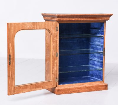 Quality Mid Victorian Satinwood Glazed Table-Top Cabinet - Image 7