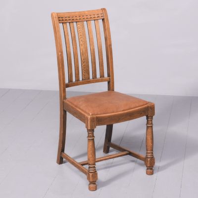 Quality Set of 8 Solid Oak Dining Chairs - Image 2