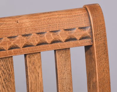 Quality Set of 8 Solid Oak Dining Chairs - Image 3