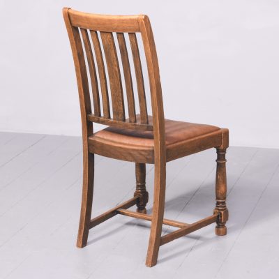 Quality Set of 8 Solid Oak Dining Chairs - Image 7