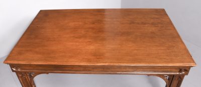 A Gothic Oak Dining Table - Image 4
