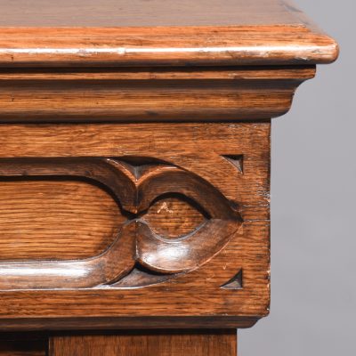 A Gothic Oak Dining Table - Image 5