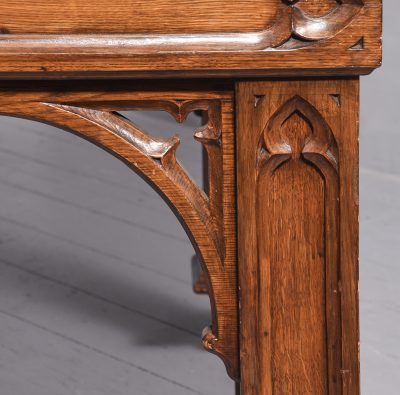 A Gothic Oak Dining Table - Image 6