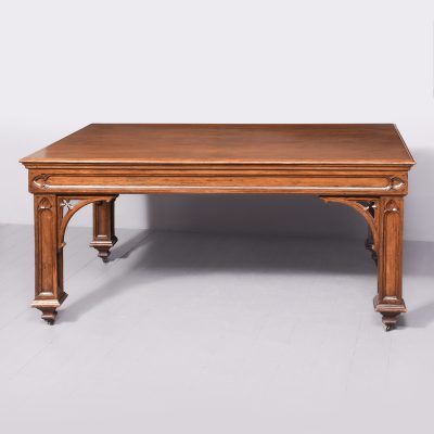A Gothic Oak Dining Table - Image 8
