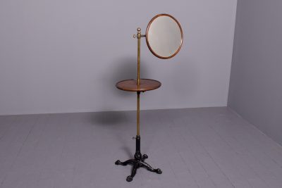 Mahogany, Brass and Cast Iron Adjustable Toilet Stand - Image 5