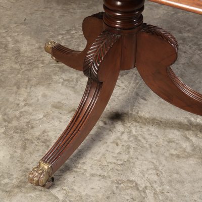 Genuine Regency Mahogany Twin Pillar Dining Table - Image 5