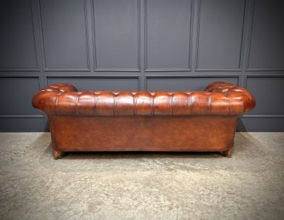Genuine Victorian Buttoned Leather Chesterfield Sofa - Image 13