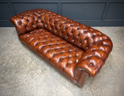 Genuine Victorian Buttoned Leather Chesterfield Sofa - Image 10