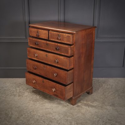 George III Oak Chest of Drawers - Image 6