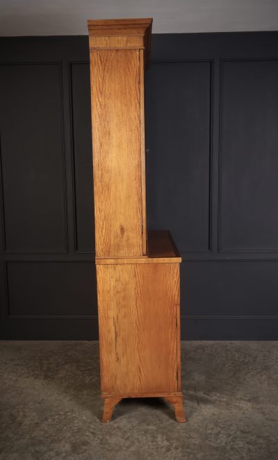 Georgian Satinwood Glazed Secretaire Bookcase - Image 13