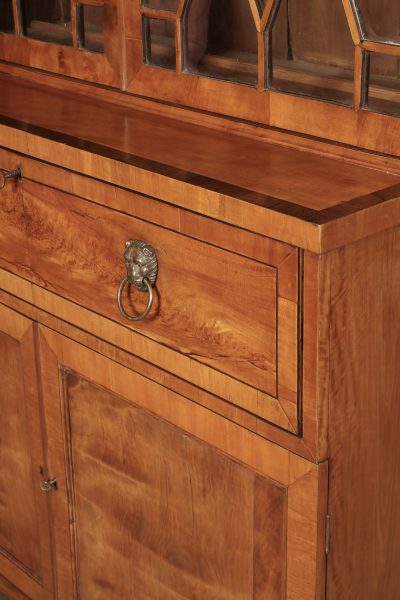 Georgian Satinwood Glazed Secretaire Bookcase - Image 8
