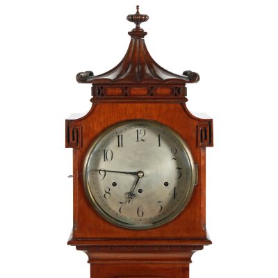 Mahogany cased Chinoiserie style Chiming Grandmother Clock - Image 3
