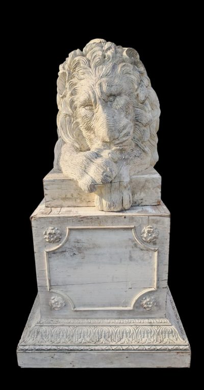 Pair Of Edwardian Wooden Lions SAI3732 - Image 6