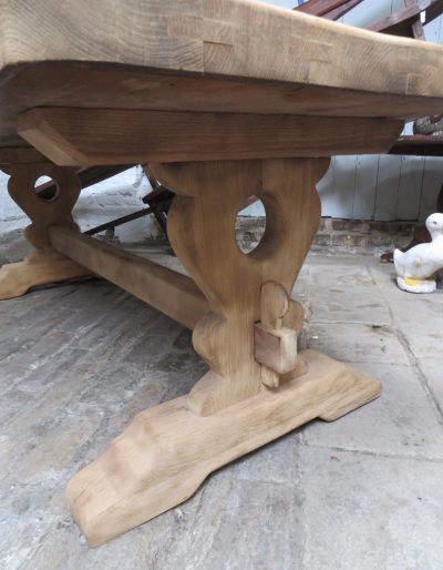 Bleached Oak Refectory Dining Table - Image 4