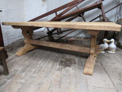 Bleached Oak Refectory Dining Table - Image 5