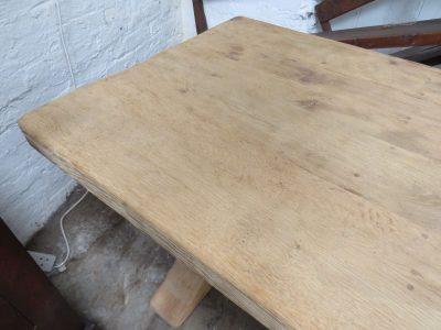 Bleached Oak Refectory Dining Table - Image 6