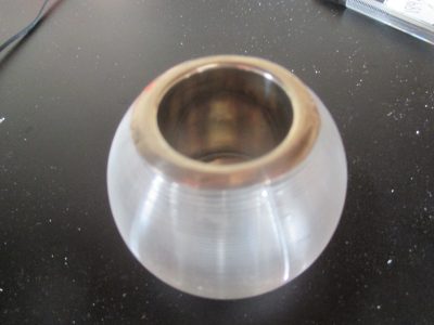 match striker glass ball silver rim and inside 1892 London  5cm by 6 cm - Image 2