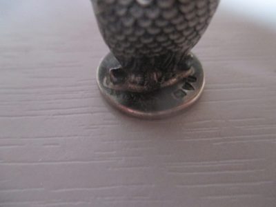SAMPSON MORDAN  OWL SILVER SEAL WELL MARKED 3 CM  [FREE POST] - Image 8