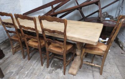 Bleached Oak Refectory Dining Table - Image 11