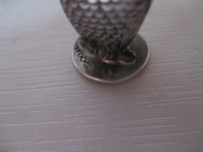 SAMPSON MORDAN  OWL SILVER SEAL WELL MARKED 3 CM  [FREE POST] - Image 9
