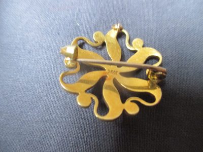 15 CARAT GOLD PEARL BROOCH VICTORIAN  5 GRAMS - Image 4