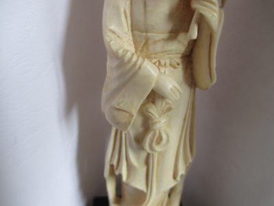 JAPANESE  BONE FIGURE   15 CM PLUS STAND CIRCA 1900 PERFECT CONDITION - Image 2