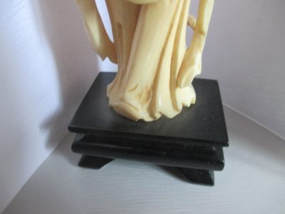 JAPANESE  BONE FIGURE   15 CM PLUS STAND CIRCA 1900 PERFECT CONDITION - Image 4