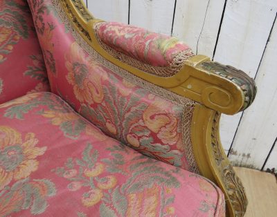 Antique French Wingback Armchair - Image 8