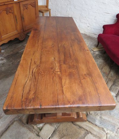 French Oak Refectory Dining Table - Image 4