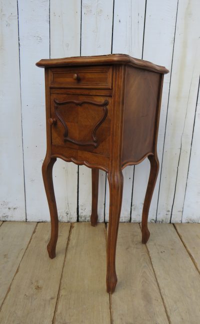 Antique Marble Top Bedside Cabinet - Image 5