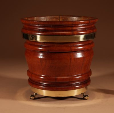 A Very Decorative Dutch Coopered Mahogany/Walnut Planter/Jardinière. - Image 4