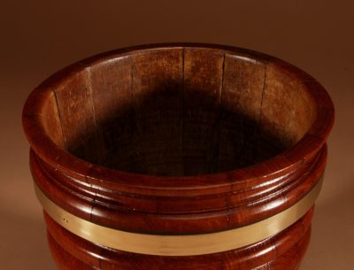 A Very Decorative Dutch Coopered Mahogany/Walnut Planter/Jardinière. - Image 6