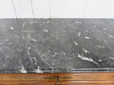 Antique French Marble Top & Burr Walnut Chest Of Drawers - Image 6