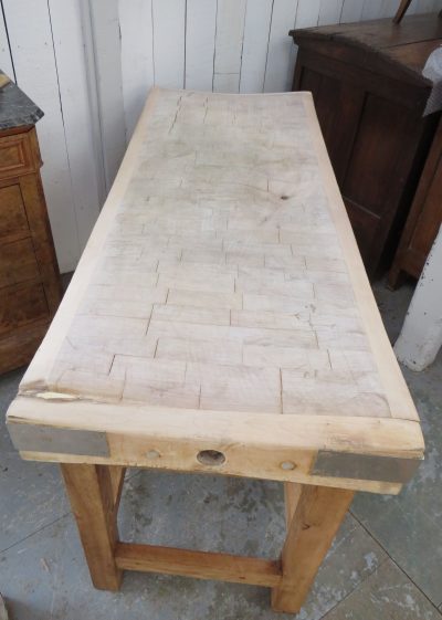 English Maple Butchers Block On Stand - Image 2