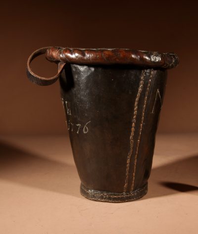 Dated 1776 High Quality Leather Dutch Fire Bucket. - Image 6
