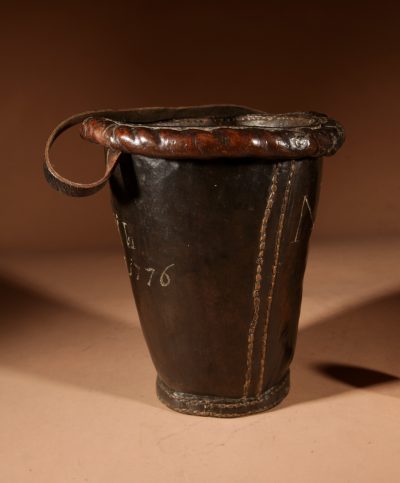 Dated 1776 High Quality Leather Dutch Fire Bucket. - Image 7