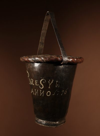 Dated 1776 High Quality Leather Dutch Fire Bucket. - Image 12