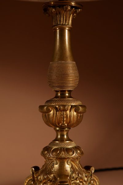 A Pair of Original Cast Brass Table Lamps.  - Image 3