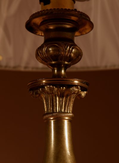 A Pair of Original Cast Brass Table Lamps.  - Image 6
