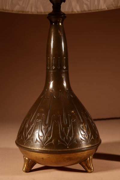 Amsterdam School Very Stylish Brass Original Table Lamp. - Image 2