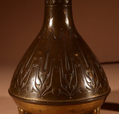Amsterdam School Very Stylish Brass Original Table Lamp. - Image 3