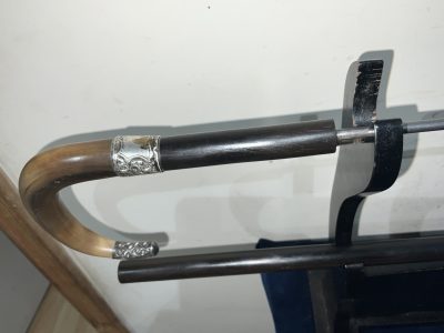 HORN HANDLED GENTLEMAN’S WALKING STICK SWORD STICK - Image 12